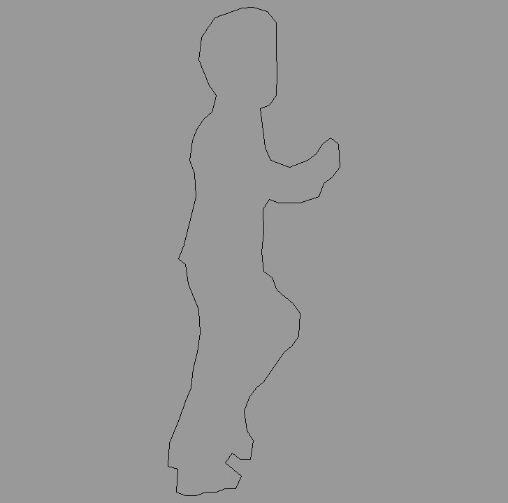 Bloque Autocad Vista de Silueta vacía 49 en Alzado